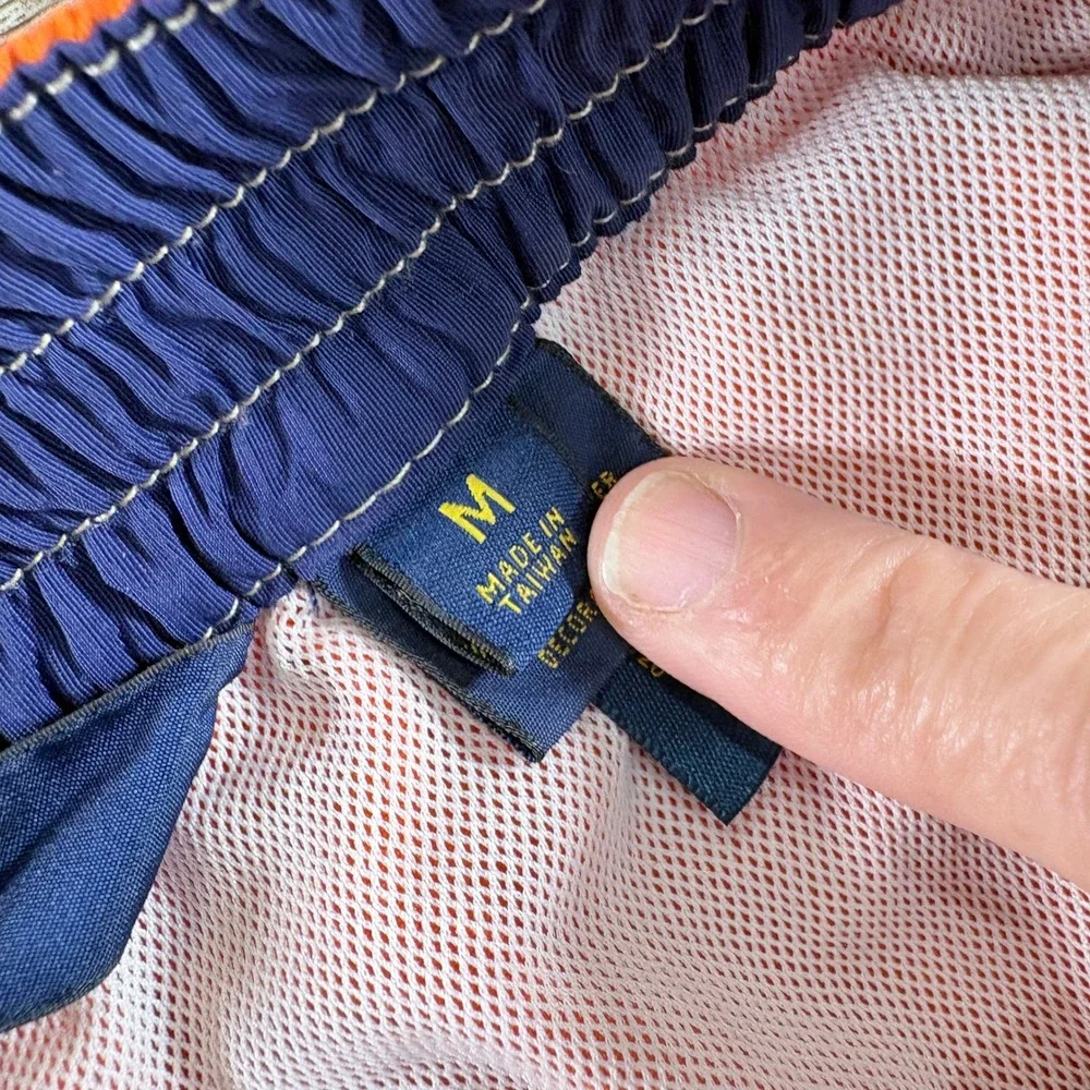 Polo‎ Ralph Lauren Mens Orange Cargo Swim Trunks Board Shorts Medium Drawstring